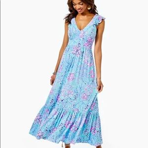 Lilly Pulitzer vyra maxi dress blue ibiza Now You Sea Me